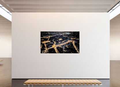 208 x 117 cm, TIRAGE PHOTO CONTRECOLLÉ SUR SUPPORT ALUMINIUM VUE SUR LA VILLE - Nantes