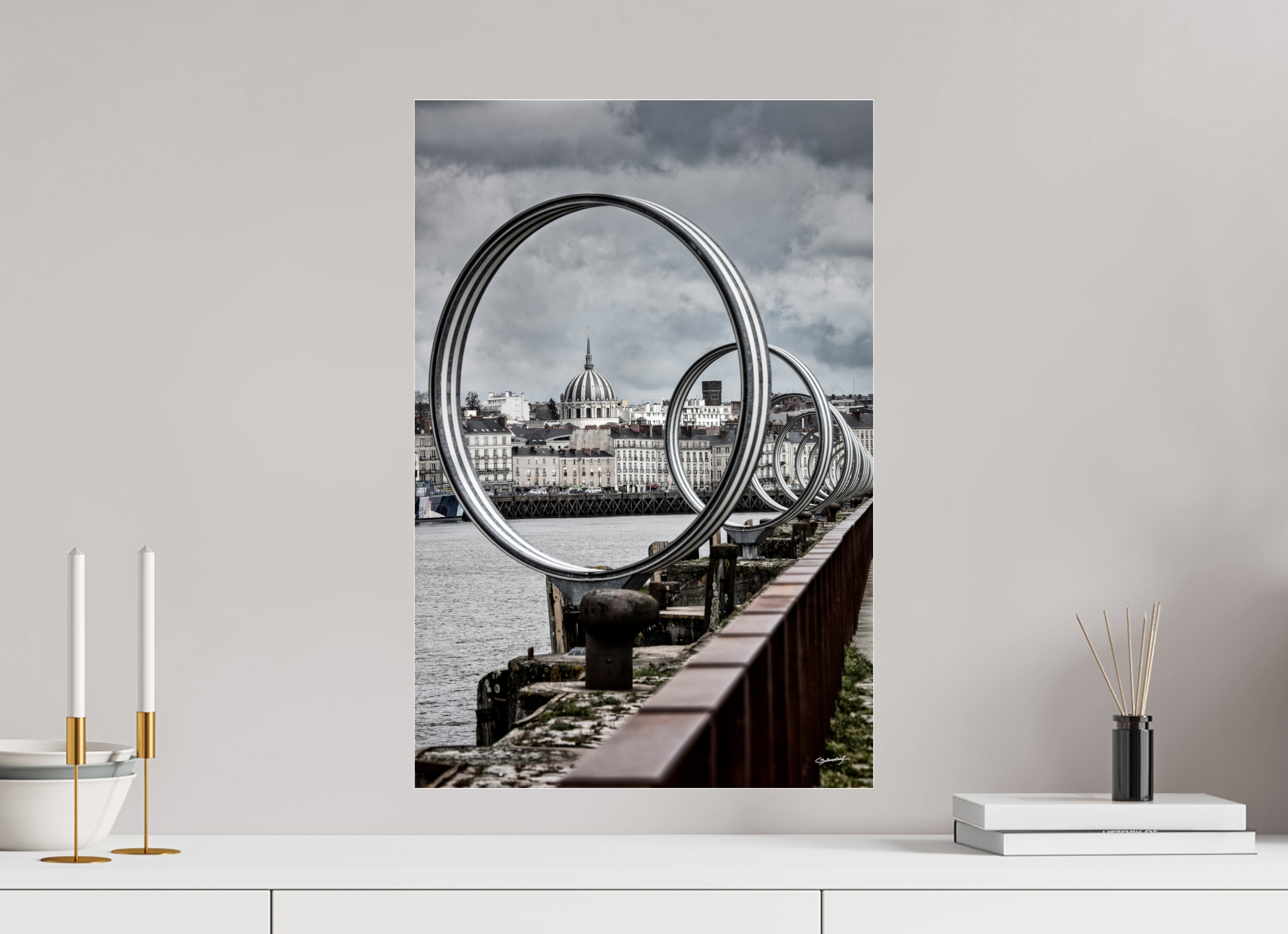 40 x 60 cm, TIRAGE PHOTO SOUS PLEXI LES ANNEAUX - Nantes