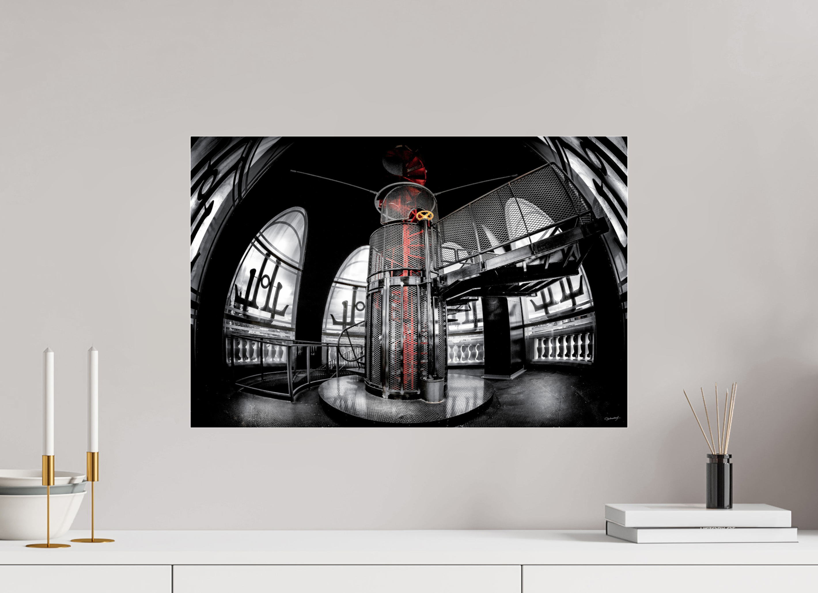 60 x 40 cm, TIRAGE PHOTO SOUS PLEXI BRILLANT DANS LA TOUR LU - Nantes