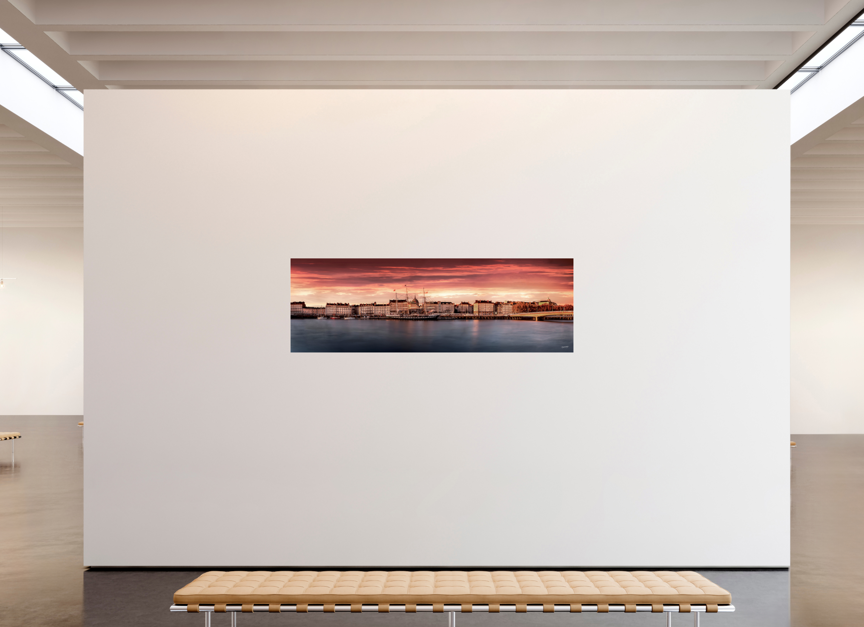 210 x 70 cm, TIRAGE PHOTO SOUS PLEXI BRILLANT QUAI DE LA FOSS - Nantes