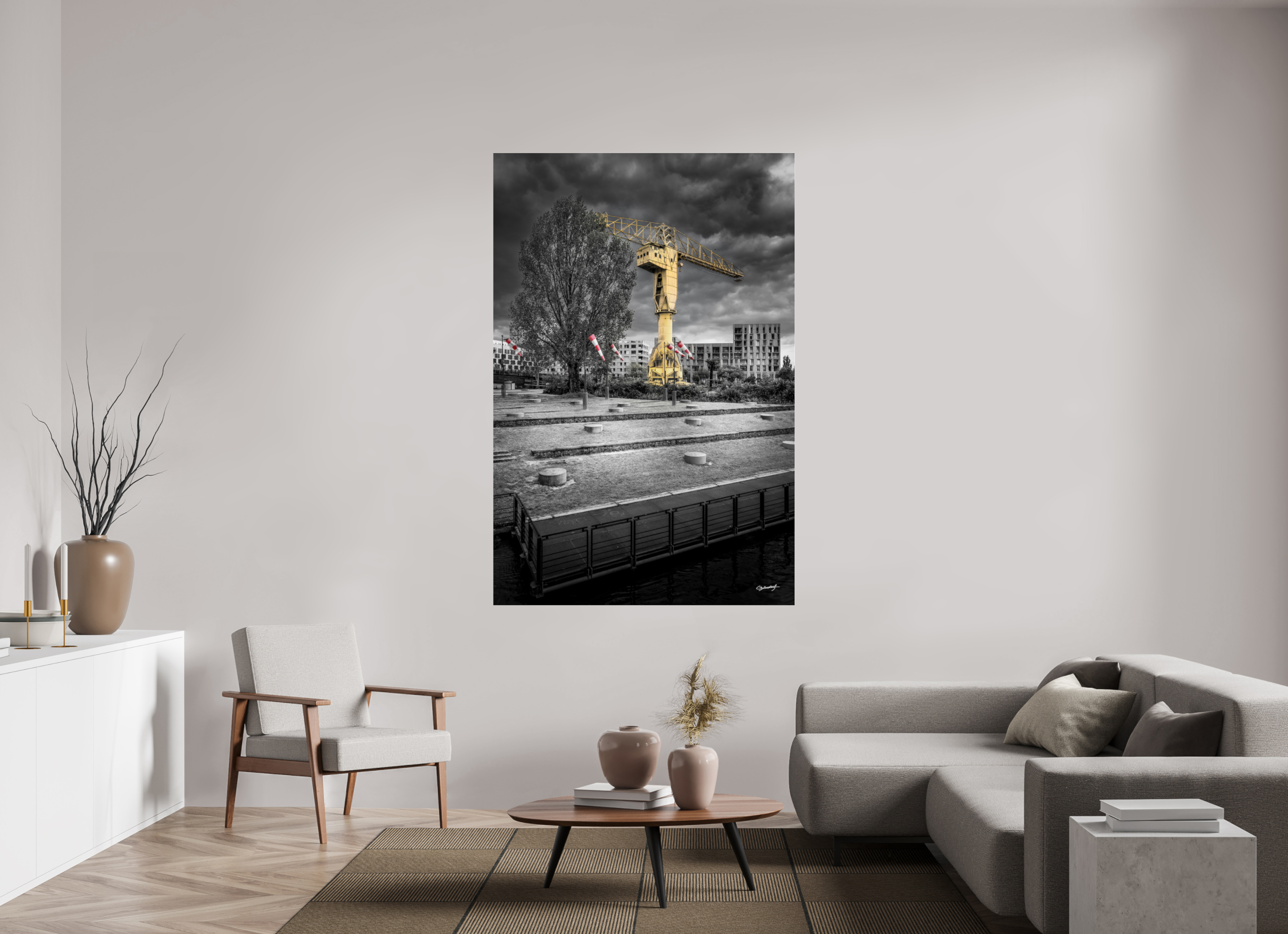 120 x 180 cm, TIRAGE PHOTO SOUS PLEXI BRILLANT MANCHES À AIR - Nantes