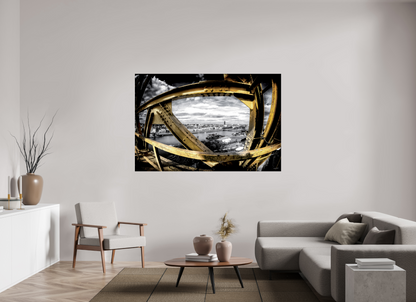 180 x 120 cm, TIRAGE PHOTO CONTRECOLLÉ SUR SUPPORT ALUMINIUM LIGNES DE GRUE - Nantes