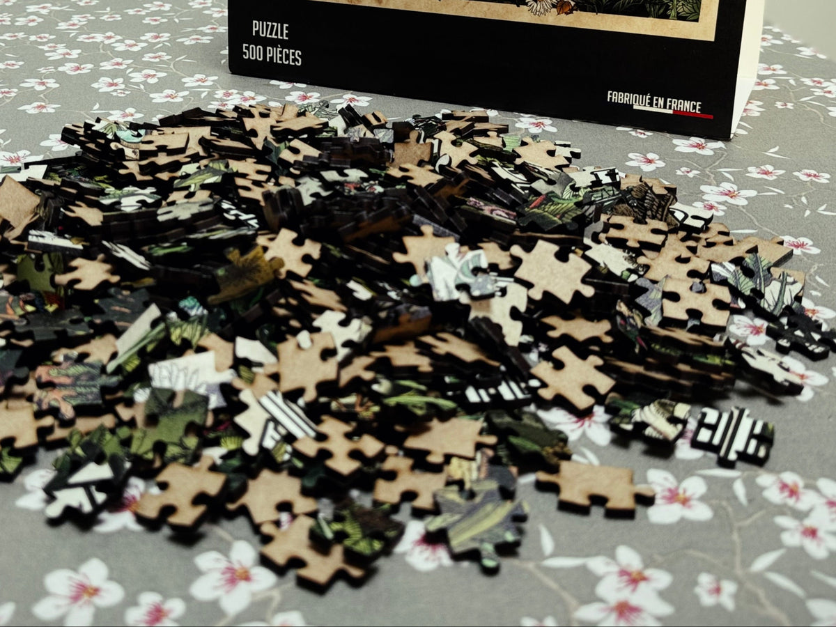 Puzzle 500 pièces fabriqué en France, La Grue Jaune