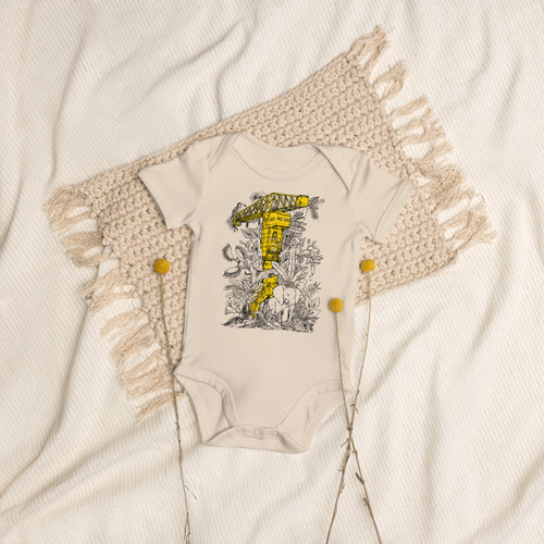 Body bébé en coton bio Jungle, La Grue Jaune