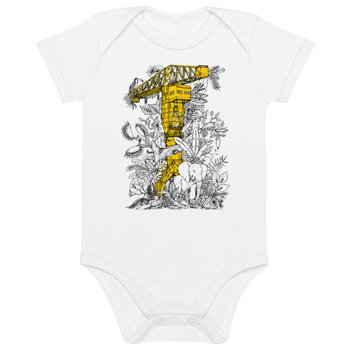 Body bébé en coton bio Jungle, La Grue Jaune