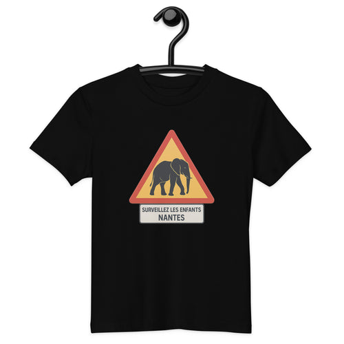 T-shirt enfant en coton bio Surveillez les enfants, La Grue Jaune