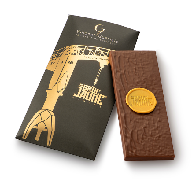 La tablette de chocolat La Grue Jaune X Vincent Guerlais