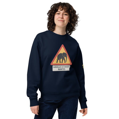 Sweatshirt éco-responsable Surveillez les enfants, La Grue Jaune