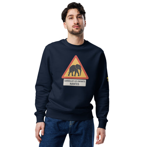 Sweatshirt éco-responsable Surveillez les enfants, La Grue Jaune
