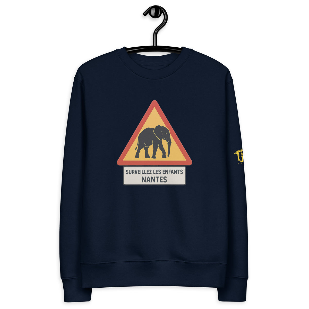 Sweatshirt éco-responsable Surveillez les enfants, La Grue Jaune