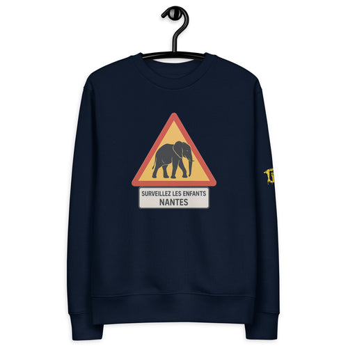 Sweatshirt éco-responsable Surveillez les enfants, La Grue Jaune