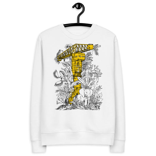 Sweatshirt éco-responsable Jungle, La Grue Jaune
