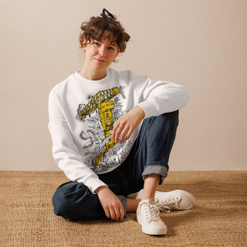 Sweatshirt éco-responsable Jungle, La Grue Jaune