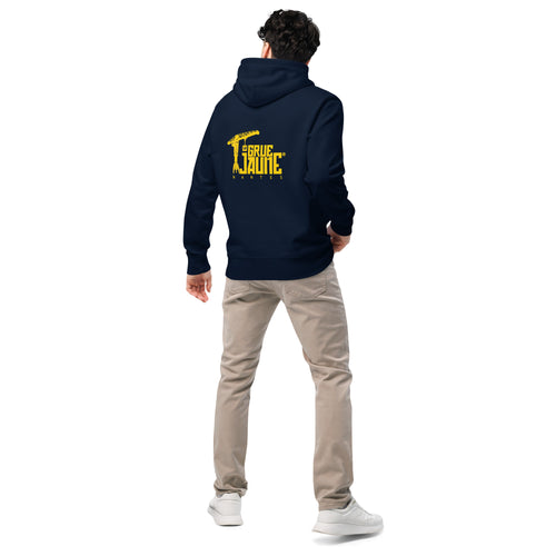 Hoodie écologique L'Original cœur et dos, La Grue Jaune