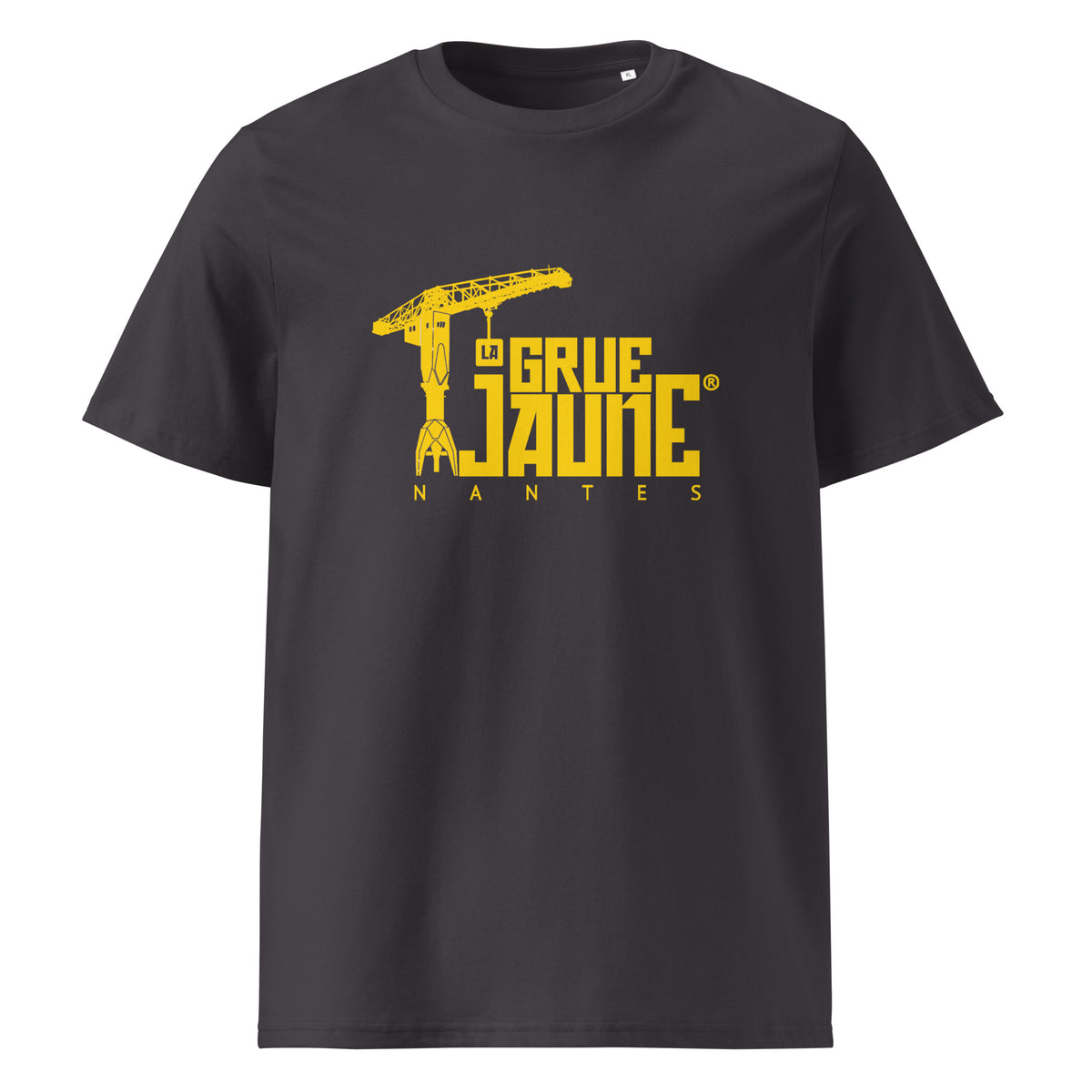 T-shirt L'Original anthracite en coton bio, La Grue Jaune