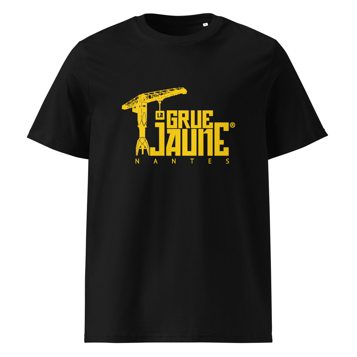 T-shirt L'Original noir en coton bio, La Grue Jaune
