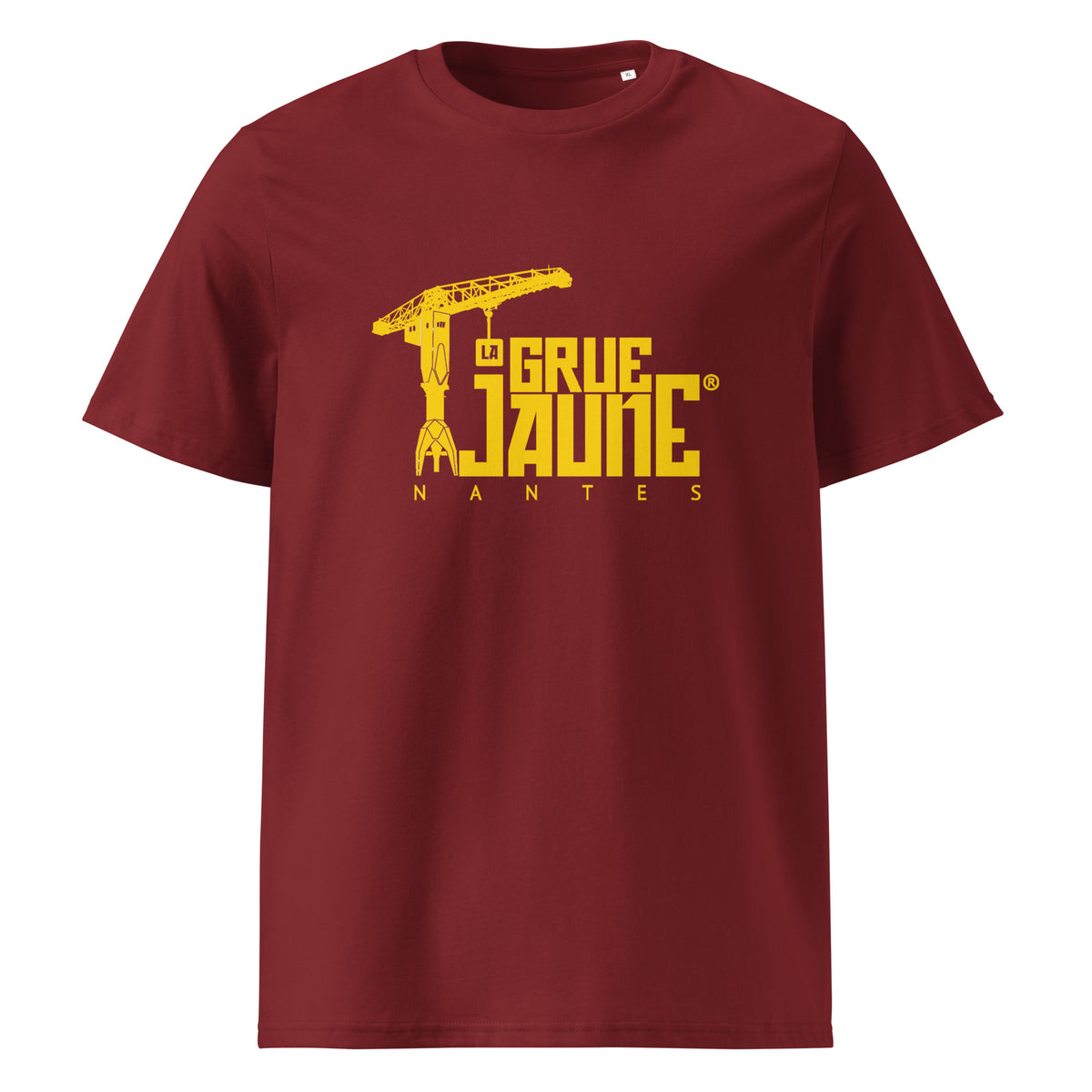 T-shirt L'Original bordeaux en coton bio, La Grue Jaune