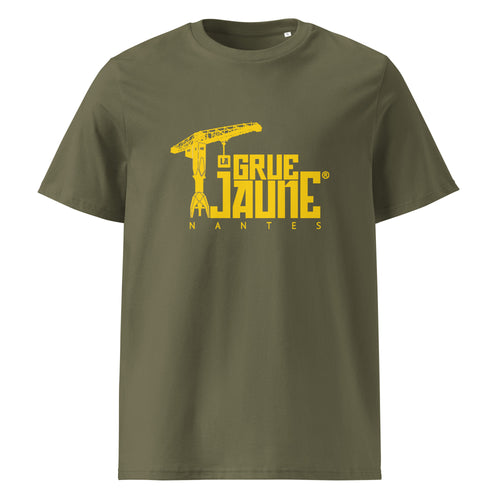 T-shirt L'Original kaki en coton bio, La Grue Jaune