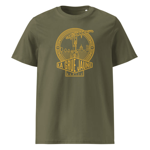 T-shirt Le Titan kaki, grue jaune de Nantes