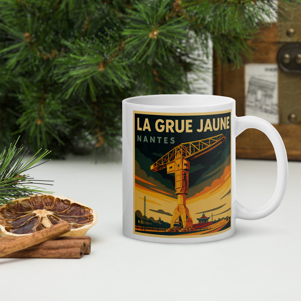 Mug La Grue Jaune rétro, Nantes