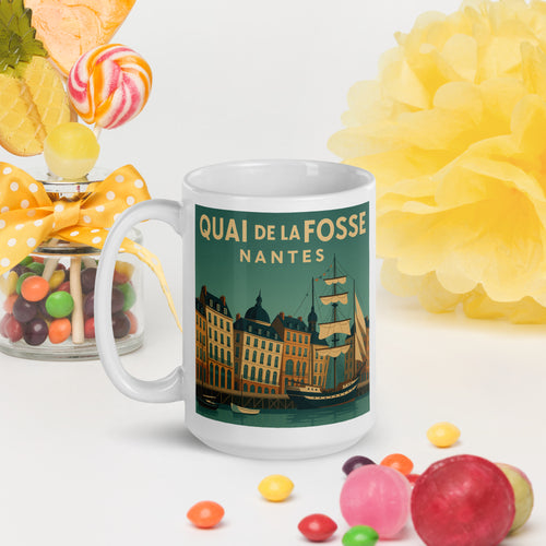 Mug rétro quai de la Fosse, Nantes