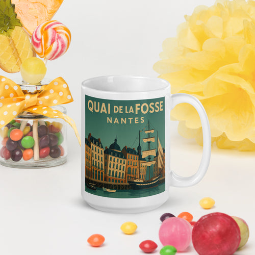 Mug rétro quai de la Fosse, Nantes