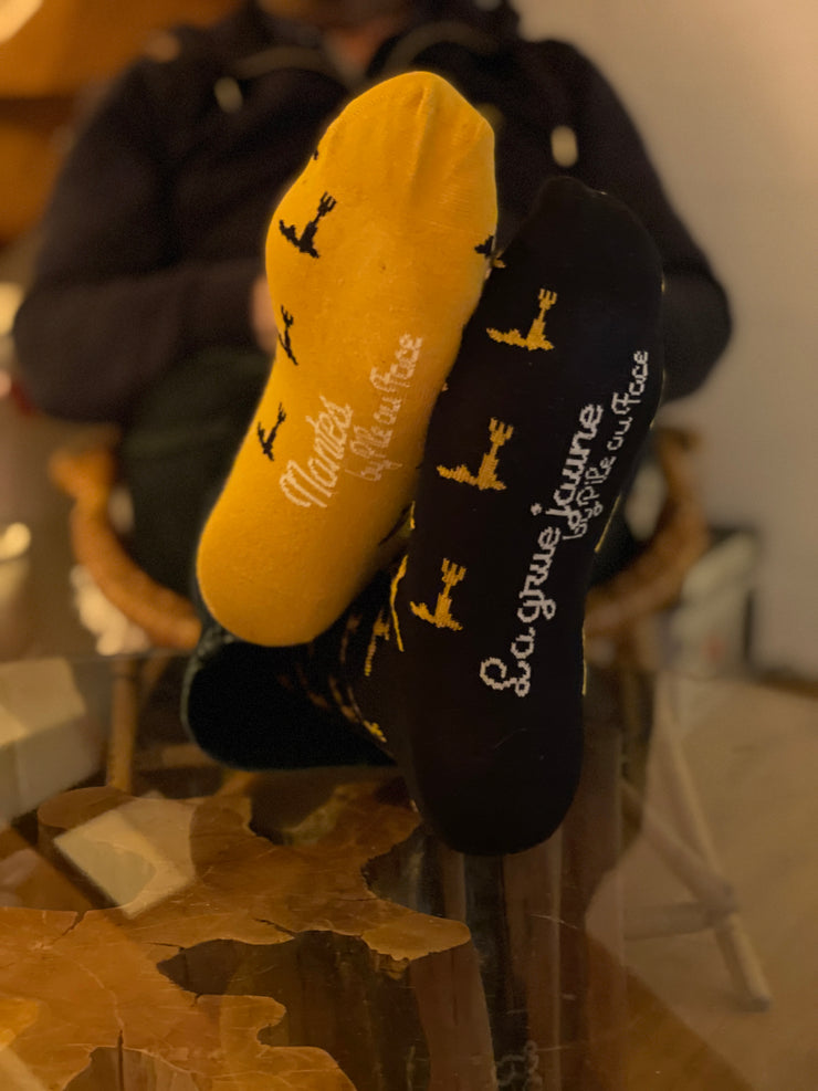 Chaussettes Pile ou Face X La Grue Jaune