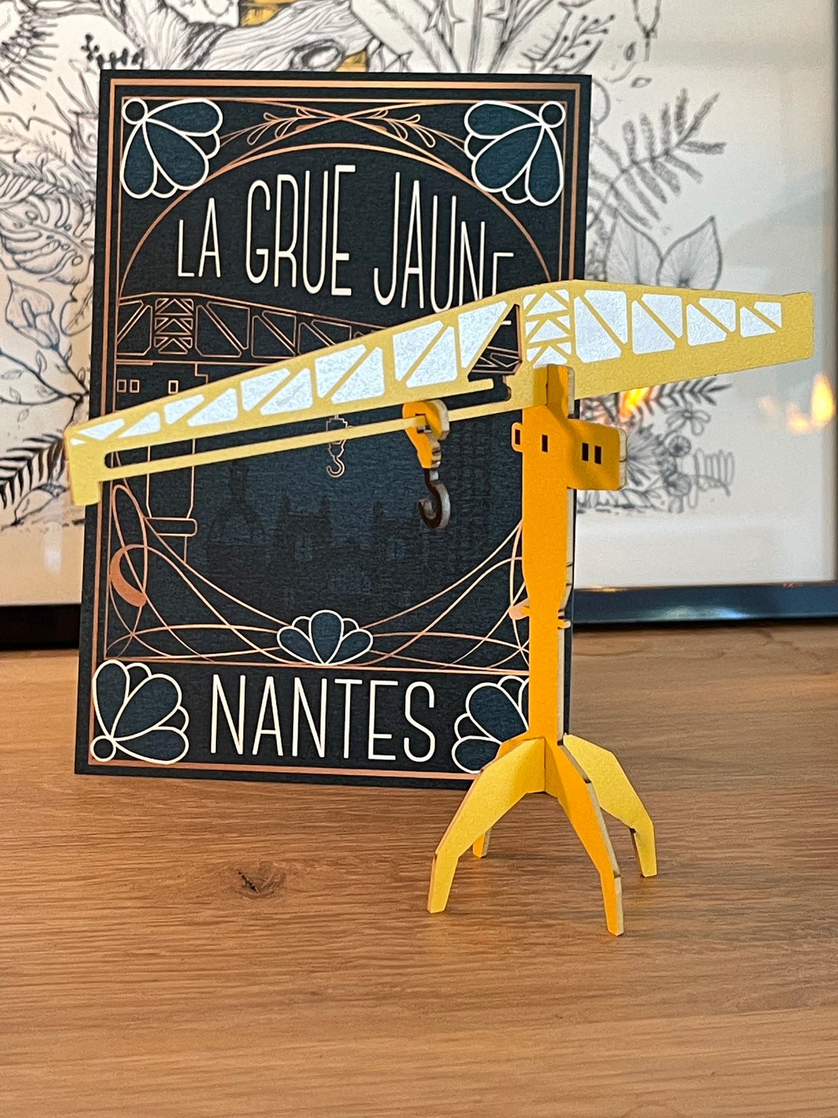 Carte Grue à assembler, Agent Paper x La Grue Jaune