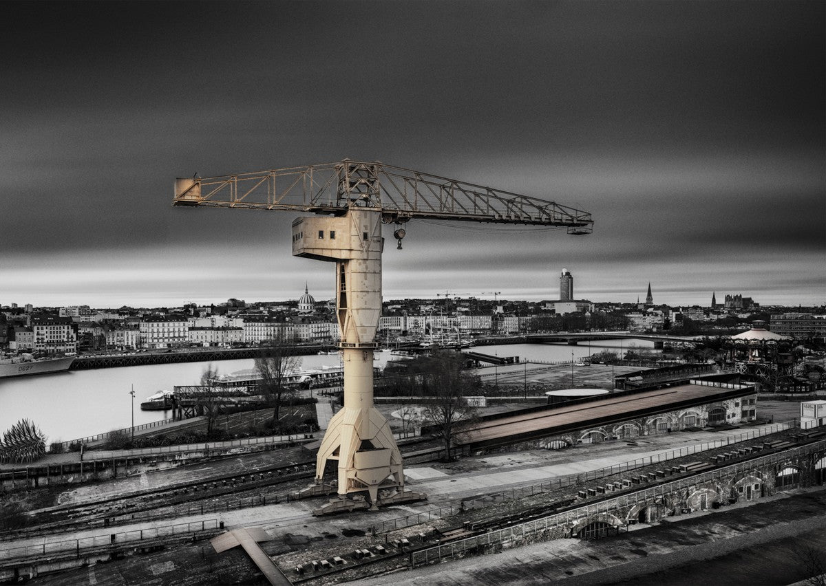 Carte postale A5 La Grue Jaune Nantes