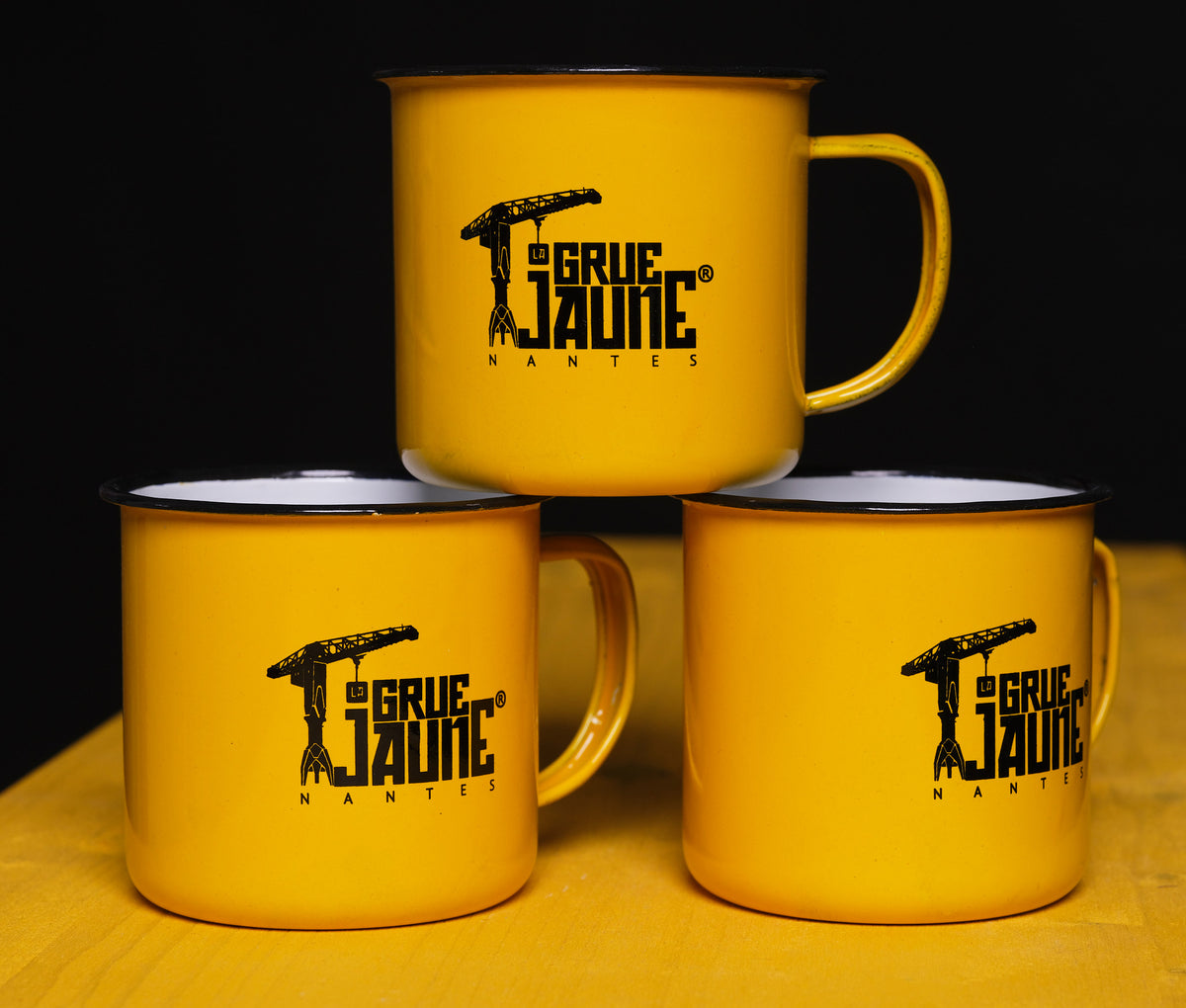 Tasse Metal Vintage La Grue Yellow