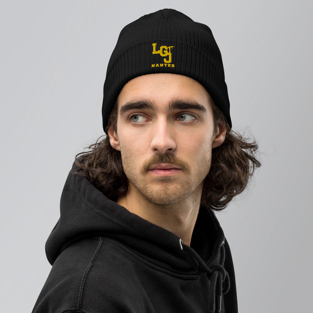Bonnet côtelé bio La Grue Jaune